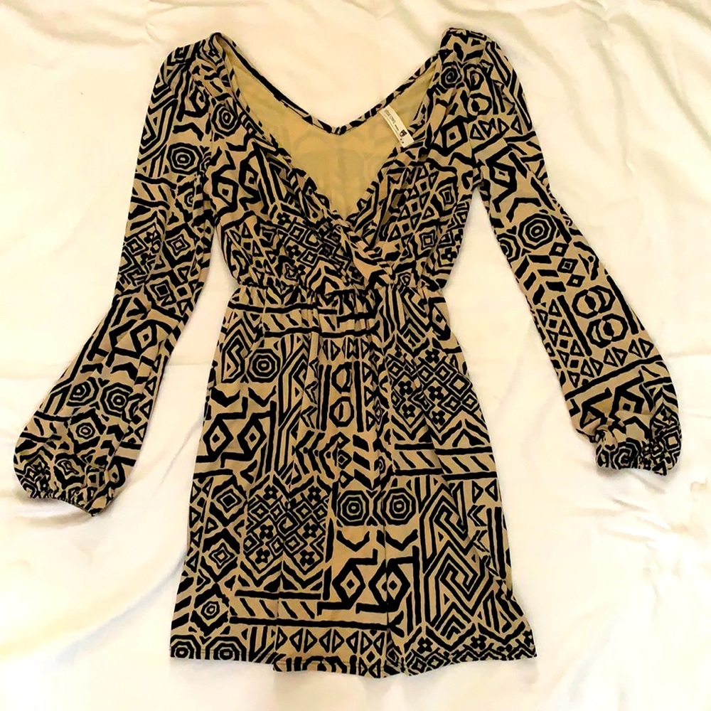Vguc pink owl long sleeve dress